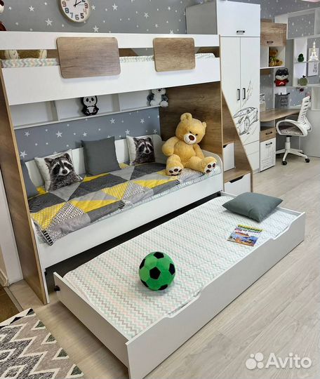 Двухярусная кровать детская 90х190 см