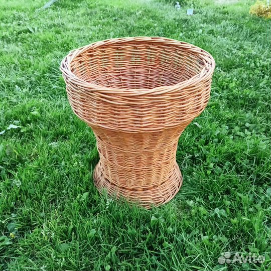 Ваза напольная плетёная из лозы кашпо для цветов