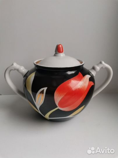 Сахарница тюльпан Дулево 1966 год