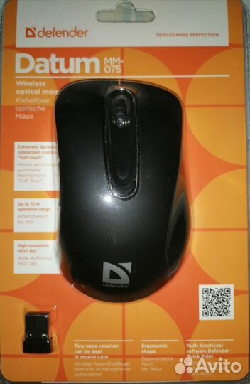 Мышь беспроводная Defender Datum MM-075
