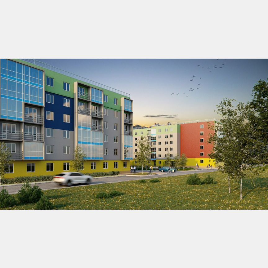 2-к. квартира, 68,4 м², 3/6 эт.