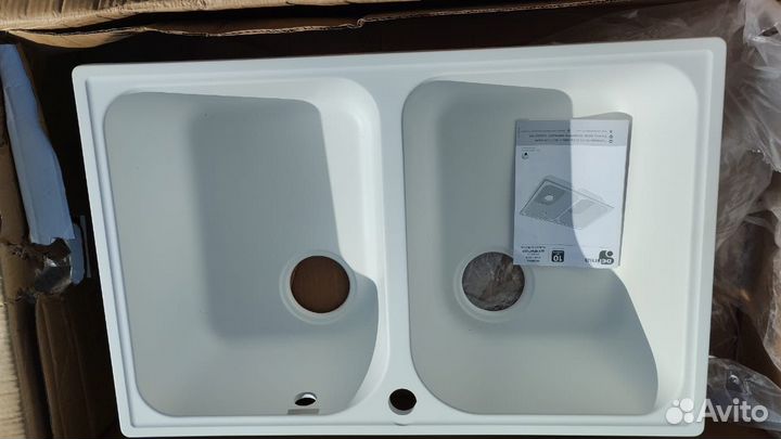 Мойка для кухни кварцевая 2 чашки