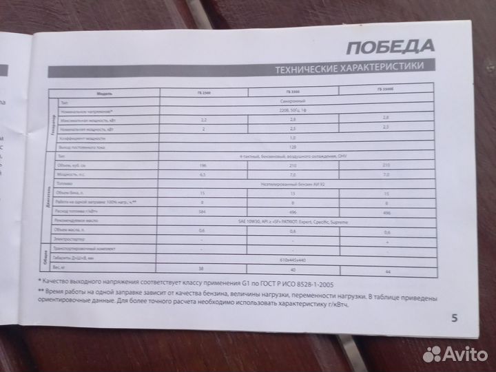 Генератор бензиновый бу