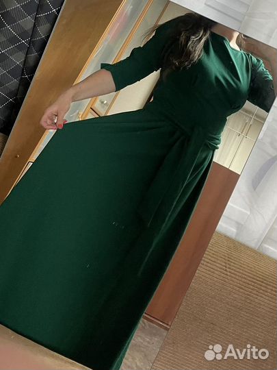 Платье зеленое 50 размер