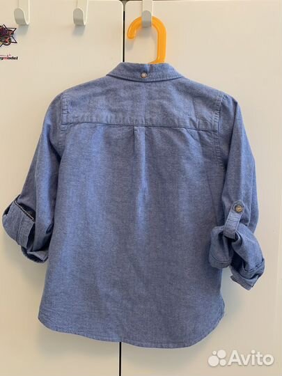 Рубашка голубая Mothercare 122 размер