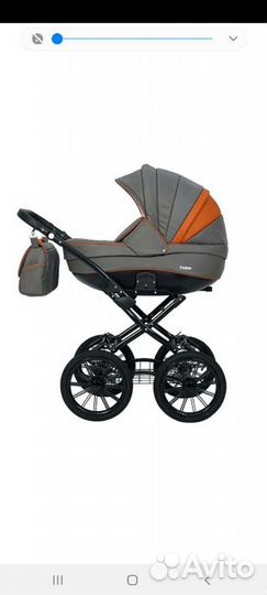 Коляска Rant Fabio LUX Classic 2 в 1 серый