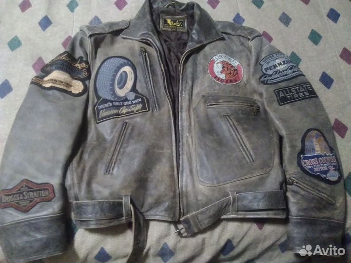 Кожаная куртка мужская США 52 54 на обмен