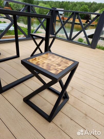 Комплект садовой мебели в стиле лофт ручной работы