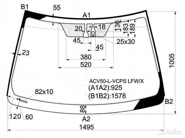 Лобовое стекло Toyota Camry 50