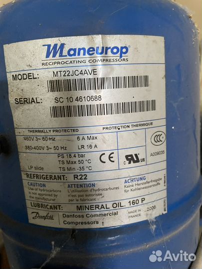Компрессор Maneurop MT22JC4AVE
