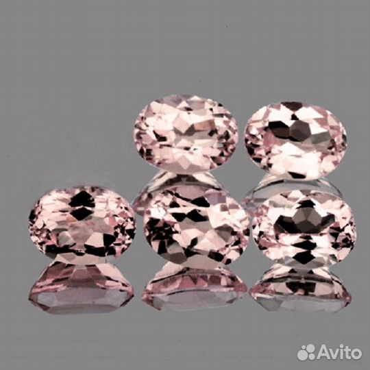 Морганит натуральный 1,69Ct 5х4мм 5шт VVS Бразилия