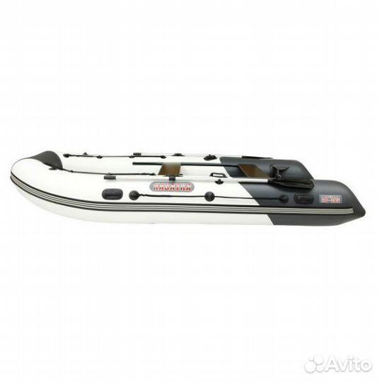Лодка пвх Посейдон Касатка-385 Sport серый/черный