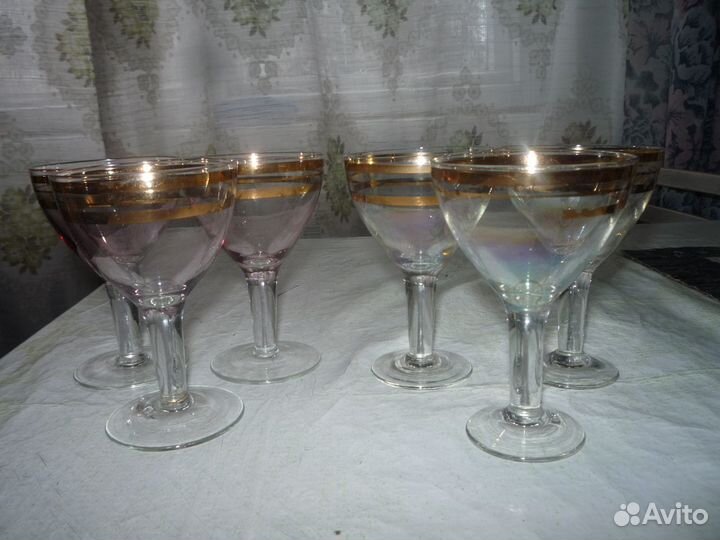 Фужеры, рюмки, стаканчики, стаканы из стекла СССР