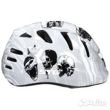 Детский велошлем STG MV7 белый