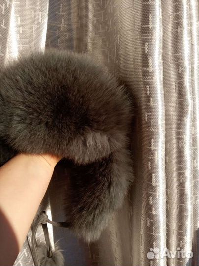 Меховые шапки ушанки.Вязаный зимний берет