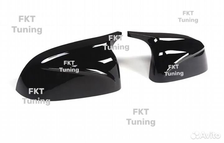 Накладки на зеркала BMW X1-X7 G-кузов М-стиль Черн