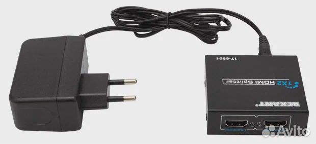 Rexant Делитель гнездо hdmi на 2 гнезда hdmi,метал
