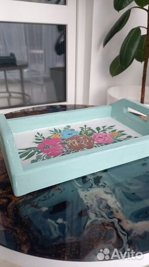 Поднос деревянный. Ручная работа