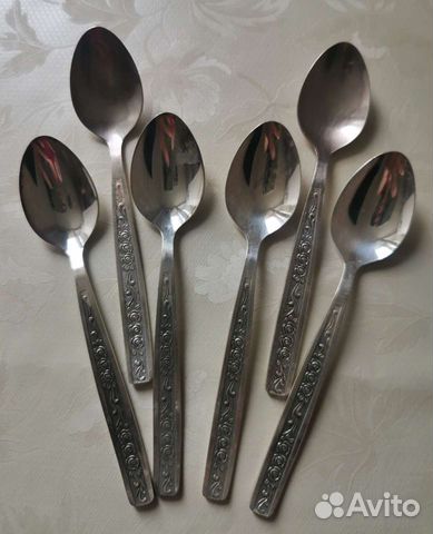Чайные ложки посеребренные СССР 6 шт