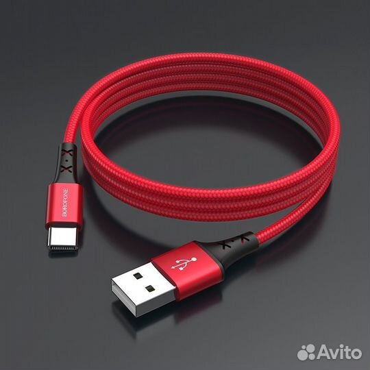 Кабель borofone type-C BX-20 1m Red