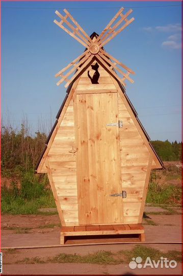 Уличный туалет деревянный JWL461