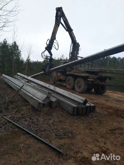 Установка опор леп, подключение домов 220/380 v