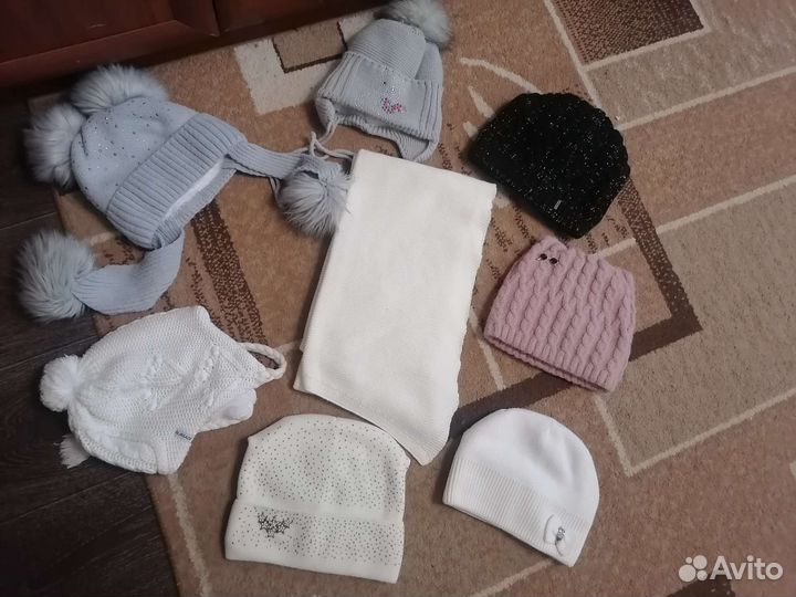 Шапка детская для девочки зимняя