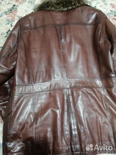 Мех енота, натуральная кожа