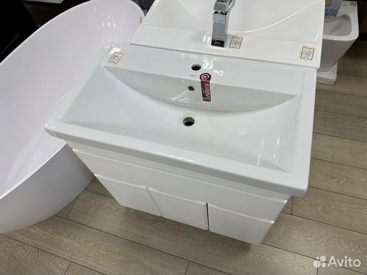 Тумба для ванной Натали комбинированная 80 см