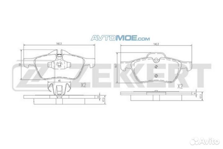 Колодки торм. диск. передн. Mini Cabrio (R52) 04