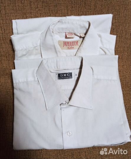 Две белые рубашки для подростка (рост 158-164)