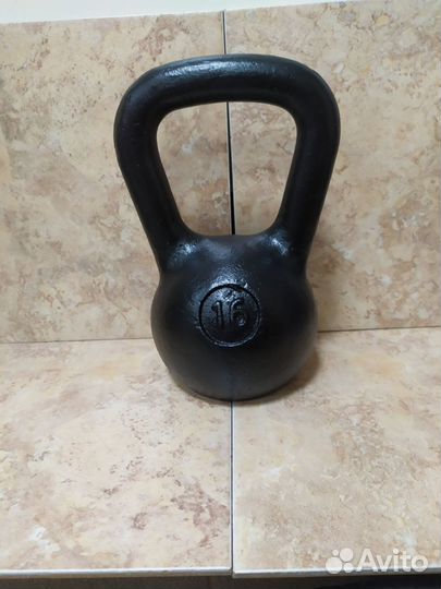 Гиря 16 кг. / Удлиненная ручка / Малое ядро