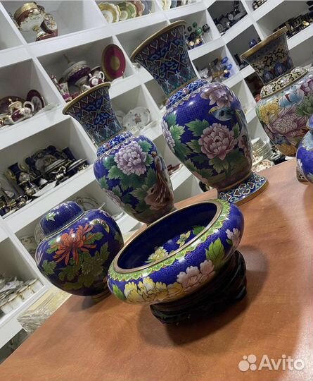 Вазы клуазоне сиаринные