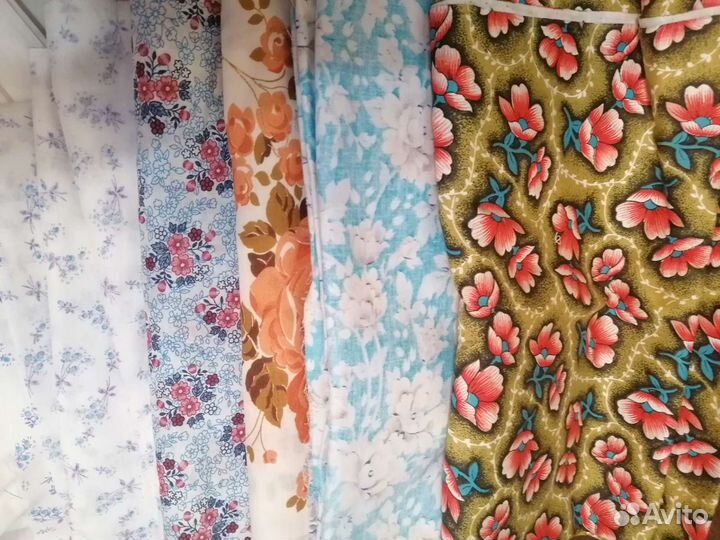 Ткани отрезы платки полотенца СССР