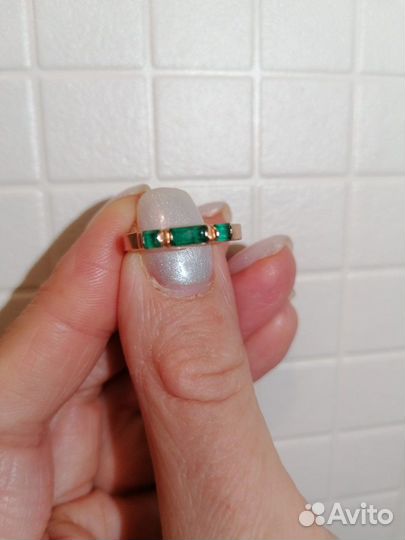 Кольцо с изумрудом золото СССР