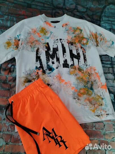 Костюм шорты и футболка Amiri