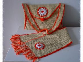 Сумка и шарф комплект "Солнце моё"