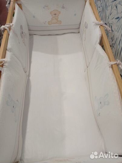 Бортики и балдахин с держателем в кроватку