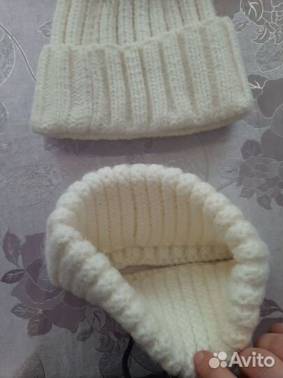 Шапка и снуд женский, для девочки