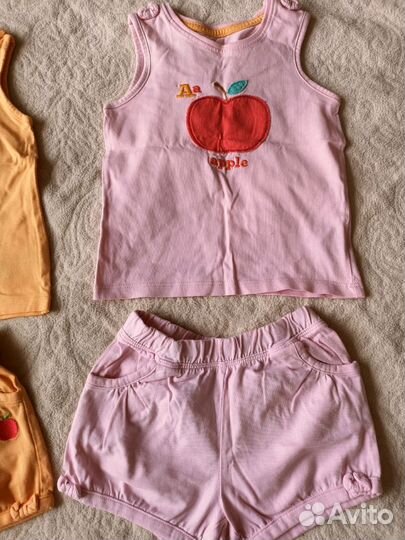 Летние комплекты (шорты и маечки), на 2 года, Moth