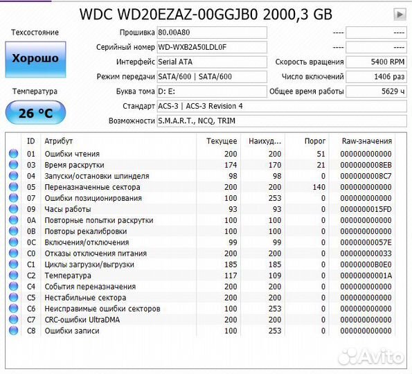 Жесткий диск Ноутбук 200 Гб