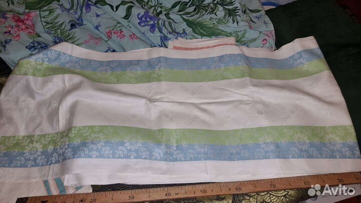 Рушник, ткань для полотенец льняная жаккард СССР