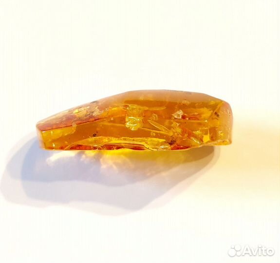 Камень полированный. Янтарь натуральный. Не пресс
