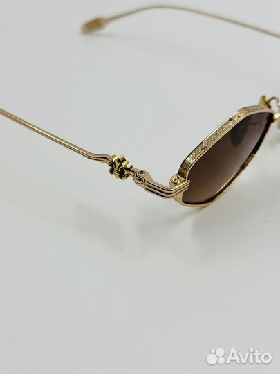 Солнцезащитные очки chrome hearts GRY gold