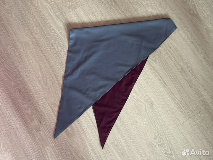 Косынка женская кожаная экокожа голубая новая