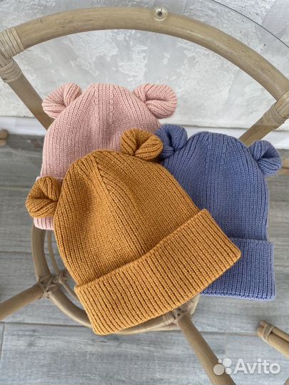 Шапка и шарф детские осенние