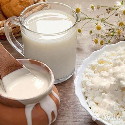 Молочная деревенская продукция