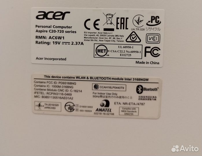 Моноблок Acer Aspire C20-720 в идеальном состоянии