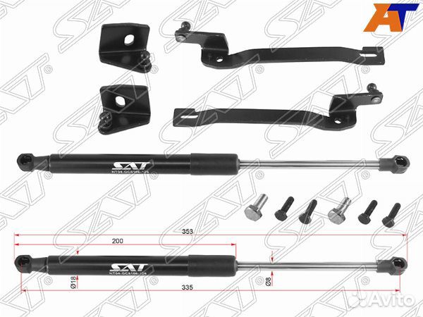 Амортизатор капота hyundai accent/solaris 10, hyun