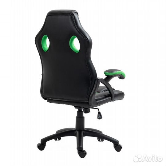 Игровое кресло hiper HGC005, черный/зеленый